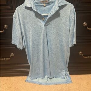 Peter Millar Light Blue Patterned Polo Shirt